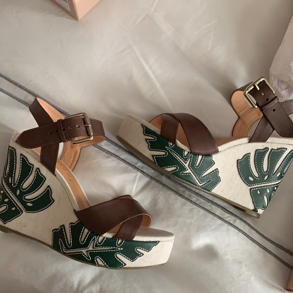 Palm leaf wedge sandals - Picture 3 of 6